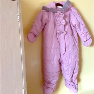 First Impressions Dusty Rose snow suit sz 12 mo.